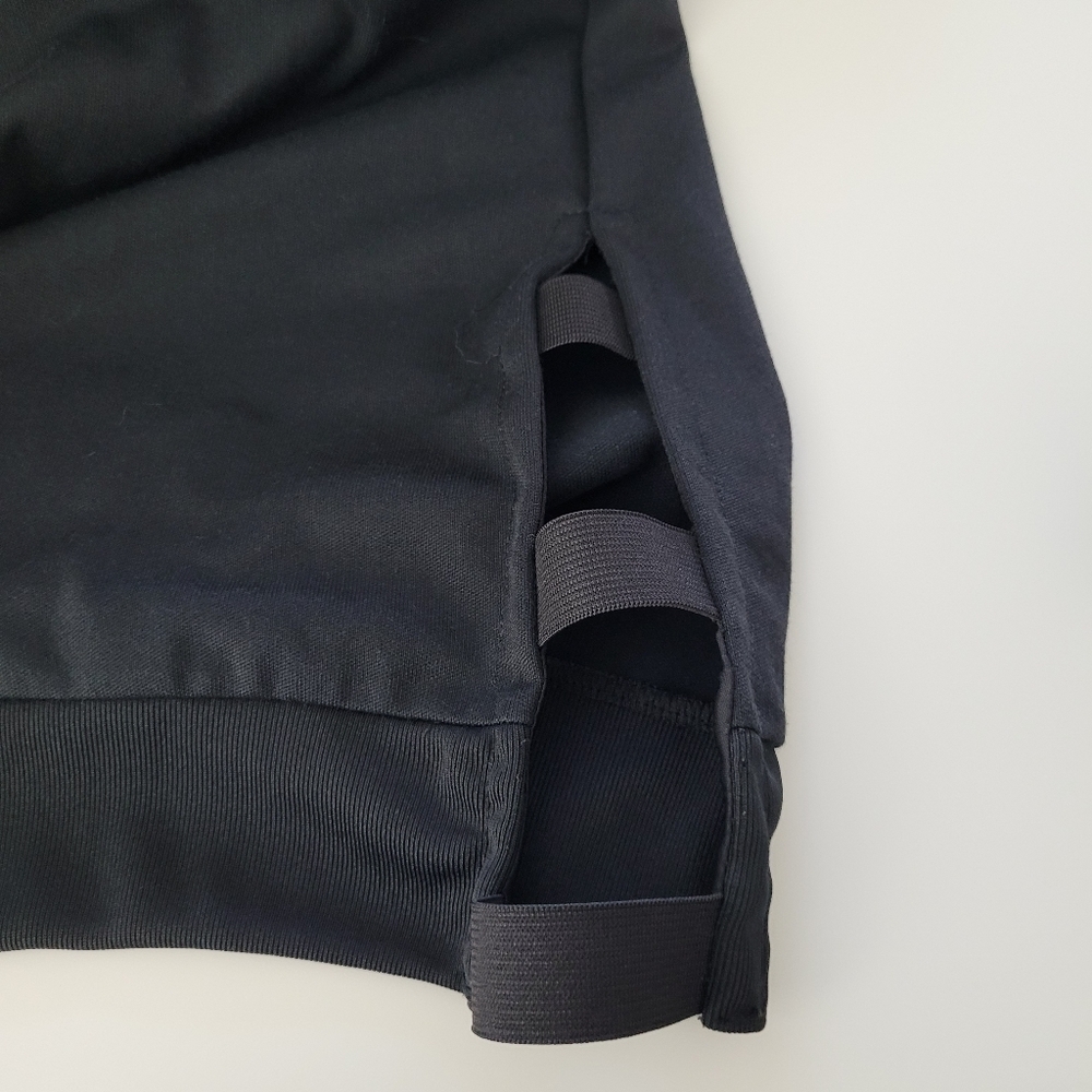 Adidas sweatshirt mock neck dress with velvet sleeves - Picture 7 of 10